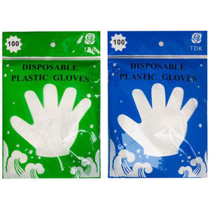 Picture of PLASTIC GLOVES CLEAR 100PCS