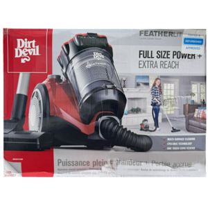 DIRT DEVIL FEATHERLITE CYCLONIC CANISTER VACUUM #SD40121CDI (REF.) EL- 18335