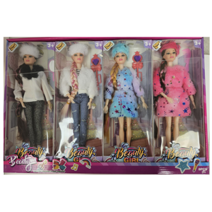 BEAUTY GIRL DOLL 4PC GT-21063