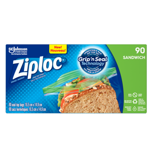 ZIPLOC SANDWICH BAGS 90 PCS 16.5 X 14.9 CM- KA-18456