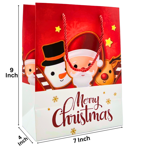 Picture of CHRISTMAS GIFT BAG SM-12PCS 7''x4''x9''